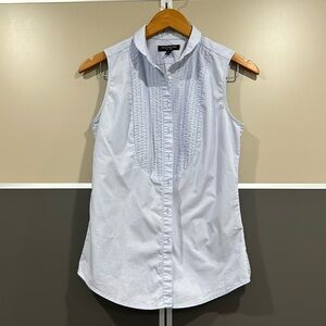 Banana republic riley sleveless blue shirt botton down